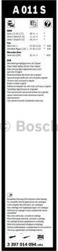 BOSCH 3 397 014 094 - Перо на чистачка vvparts.bg