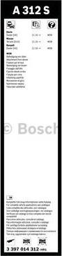 BOSCH 3 397 014 312 - Перо на чистачка vvparts.bg