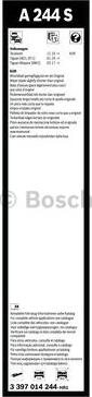 BOSCH 3 397 014 244 - Перо на чистачка vvparts.bg