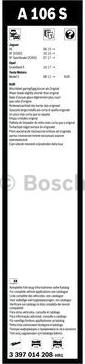 BOSCH 3 397 014 208 - Перо на чистачка vvparts.bg