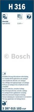 BOSCH 3 397 015 103 - Перо на чистачка vvparts.bg