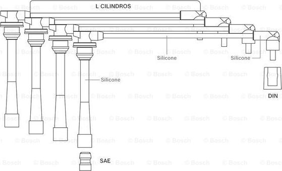 BOSCH F 000 99C 118 - Комплект запалителеи кабели vvparts.bg