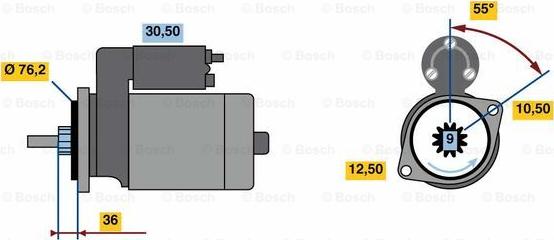 BOSCH F 000 AL0 335 - Стартер vvparts.bg