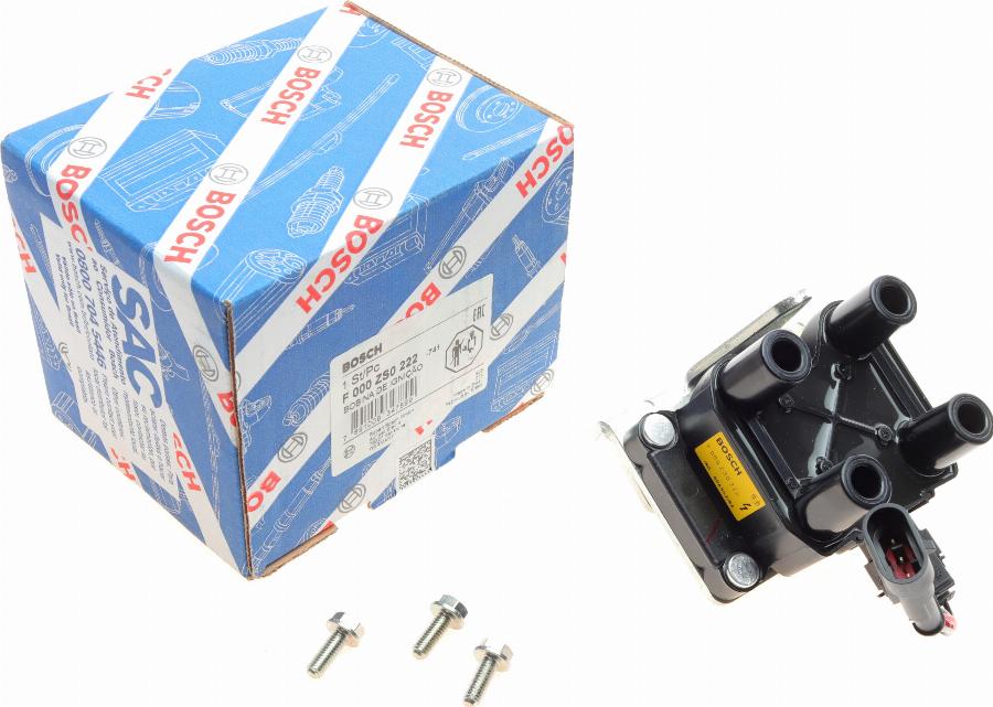 BOSCH F 000 ZS0 222 - Запалителна бобина vvparts.bg