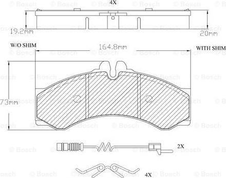 BOSCH F 03A 150 009 - Комплект спирачно феродо, дискови спирачки vvparts.bg