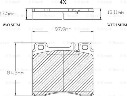 BOSCH F 03A 150 008 - Комплект спирачно феродо, дискови спирачки vvparts.bg