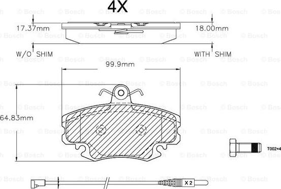 BOSCH F 03A 150 016 - Комплект спирачно феродо, дискови спирачки vvparts.bg