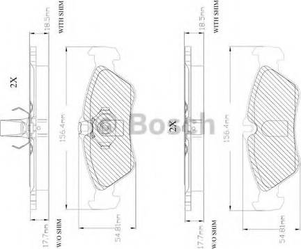 BOSCH F 03A 150 010 - Комплект спирачно феродо, дискови спирачки vvparts.bg