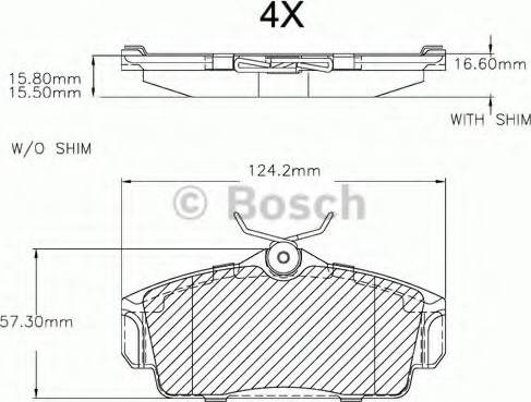 BOSCH F 03A 150 017 - Комплект спирачно феродо, дискови спирачки vvparts.bg