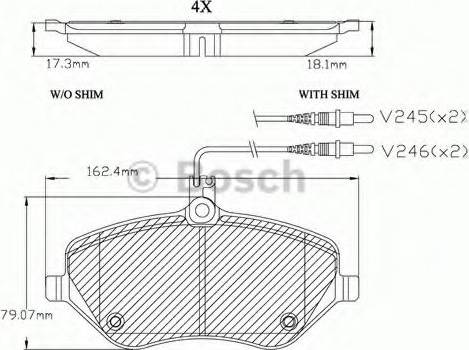 BOSCH F 03A 150 029 - Комплект спирачно феродо, дискови спирачки vvparts.bg