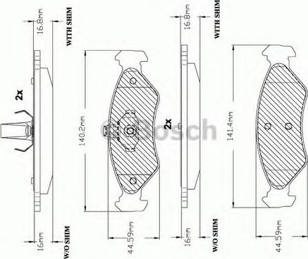 BOSCH F 03A 150 024 - Комплект спирачно феродо, дискови спирачки vvparts.bg