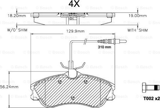 BOSCH F 03A 150 022 - Комплект спирачно феродо, дискови спирачки vvparts.bg