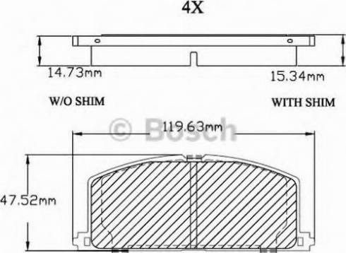 BOSCH F 03B 150 406 - Комплект спирачно феродо, дискови спирачки vvparts.bg