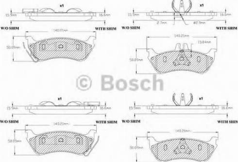 BOSCH F 03B 150 090 - Комплект спирачно феродо, дискови спирачки vvparts.bg