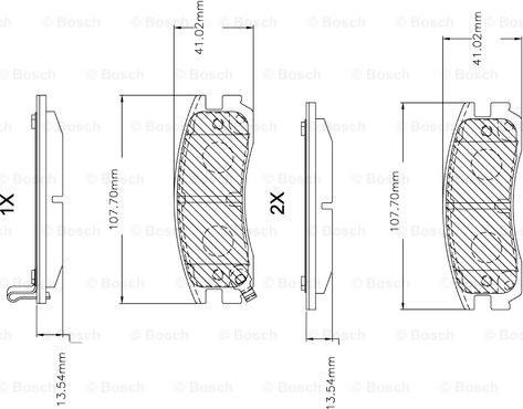 BOSCH F 03B 150 045 - Комплект спирачно феродо, дискови спирачки vvparts.bg