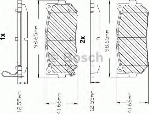 BOSCH F 03B 150 058 - Комплект спирачно феродо, дискови спирачки vvparts.bg