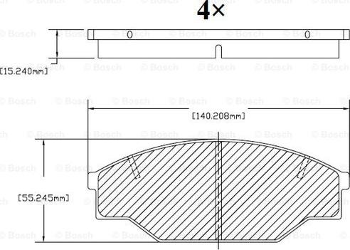 BOSCH F 03B 150 006 - Комплект спирачно феродо, дискови спирачки vvparts.bg