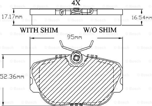 BOSCH F 03B 150 014 - Комплект спирачно феродо, дискови спирачки vvparts.bg