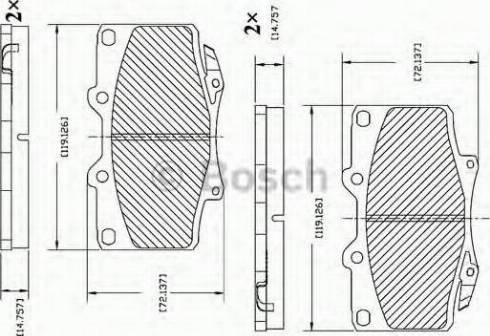 BOSCH F 03B 150 015 - Комплект спирачно феродо, дискови спирачки vvparts.bg