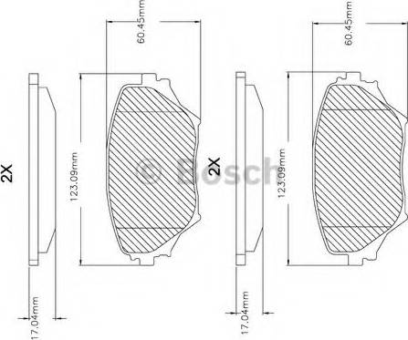 BOSCH F 03B 150 084 - Комплект спирачно феродо, дискови спирачки vvparts.bg