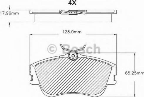 BOSCH F 03B 150 081 - Комплект спирачно феродо, дискови спирачки vvparts.bg