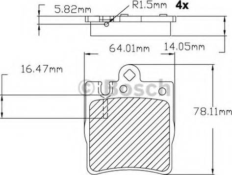 BOSCH F 03B 150 088 - Комплект спирачно феродо, дискови спирачки vvparts.bg