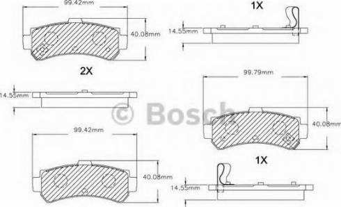 BOSCH F 03B 150 038 - Комплект спирачно феродо, дискови спирачки vvparts.bg