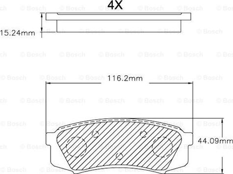 BOSCH F 03B 150 032 - Комплект спирачно феродо, дискови спирачки vvparts.bg