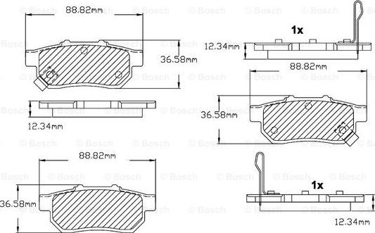 BOSCH F 03B 150 024 - Комплект спирачно феродо, дискови спирачки vvparts.bg
