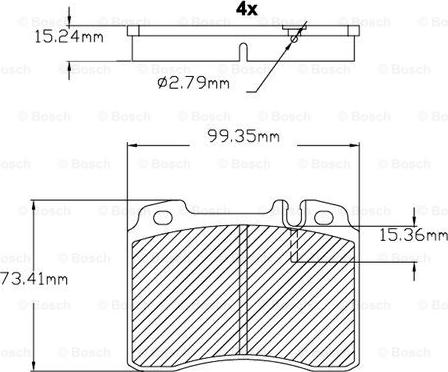 BOSCH F 03B 150 022 - Комплект спирачно феродо, дискови спирачки vvparts.bg