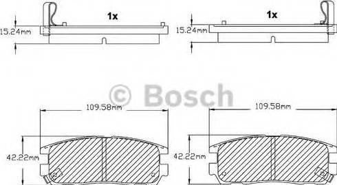 BOSCH F 03B 150 027 - Комплект спирачно феродо, дискови спирачки vvparts.bg