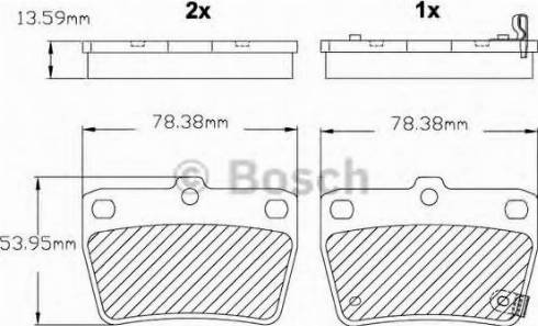 BOSCH F 03B 150 146 - Комплект спирачно феродо, дискови спирачки vvparts.bg