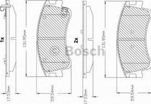 BOSCH F 03B 150 115 - Комплект спирачно феродо, дискови спирачки vvparts.bg