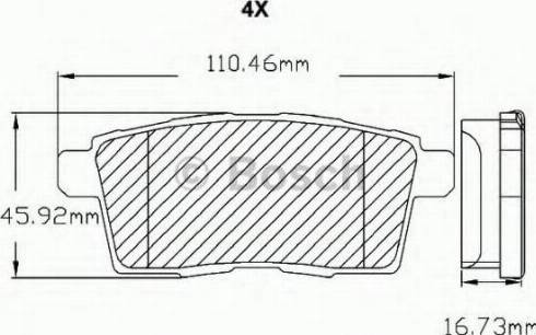 BOSCH F 03B 150 176 - Комплект спирачно феродо, дискови спирачки vvparts.bg