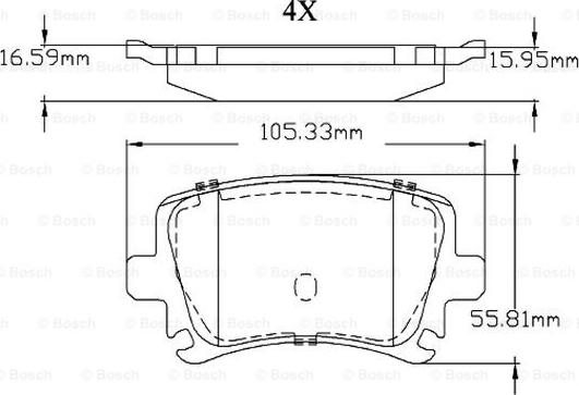 BOSCH F 03B 150 364 - Комплект спирачно феродо, дискови спирачки vvparts.bg