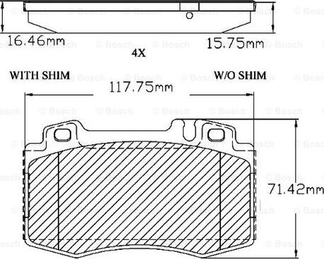 BOSCH F 03B 150 300 - Комплект спирачно феродо, дискови спирачки vvparts.bg