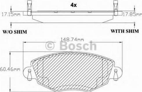 BOSCH F 03B 150 315 - Комплект спирачно феродо, дискови спирачки vvparts.bg