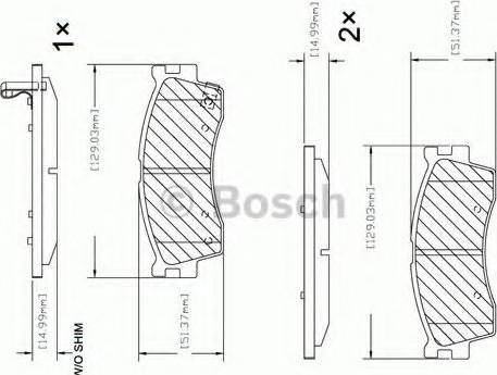 BOSCH F 03B 150 310 - Комплект спирачно феродо, дискови спирачки vvparts.bg