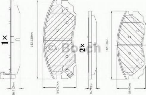 BOSCH F 03B 150 334 - Комплект спирачно феродо, дискови спирачки vvparts.bg