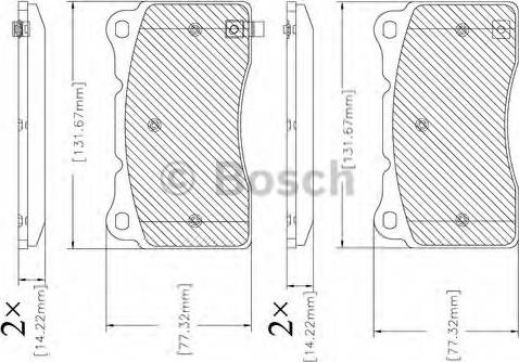 BOSCH F 03B 150 333 - Комплект спирачно феродо, дискови спирачки vvparts.bg