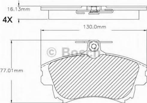 BOSCH F 03B 150 295 - Комплект спирачно феродо, дискови спирачки vvparts.bg