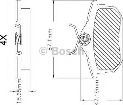 BOSCH F 03B 150 296 - Комплект спирачно феродо, дискови спирачки vvparts.bg