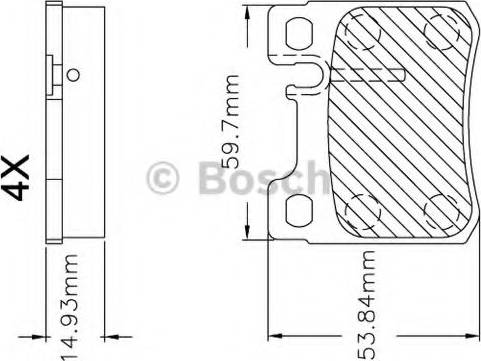 BOSCH F 03B 150 247 - Комплект спирачно феродо, дискови спирачки vvparts.bg