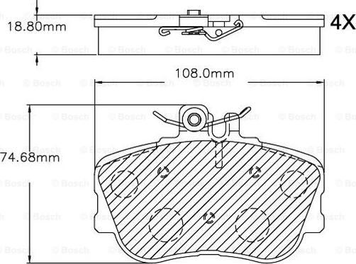 BOSCH F 03B 150 251 - Комплект спирачно феродо, дискови спирачки vvparts.bg