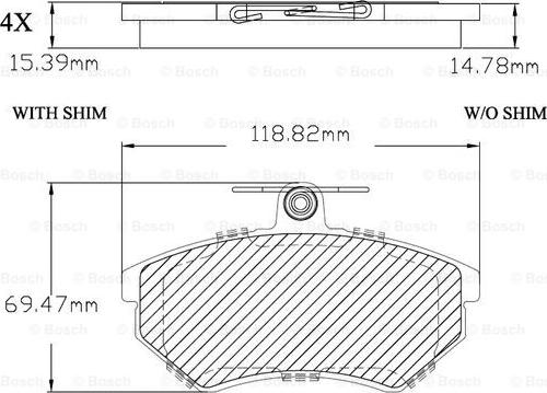 BOSCH F 03B 150 268 - Комплект спирачно феродо, дискови спирачки vvparts.bg