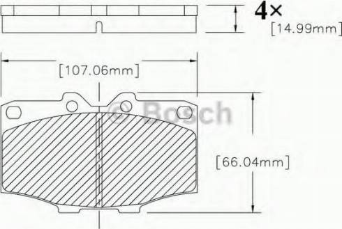 BOSCH F 03B 150 207 - Комплект спирачно феродо, дискови спирачки vvparts.bg