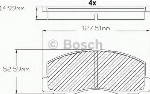 BOSCH F 03B 150 215 - Комплект спирачно феродо, дискови спирачки vvparts.bg