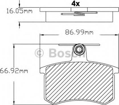 BOSCH F 03B 150 211 - Комплект спирачно феродо, дискови спирачки vvparts.bg