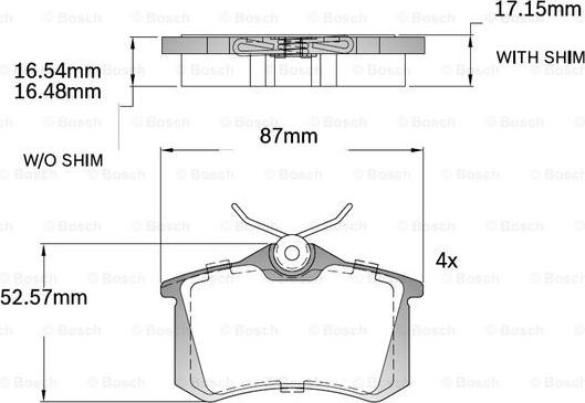 BOSCH F 03B 150 218 - Комплект спирачно феродо, дискови спирачки vvparts.bg