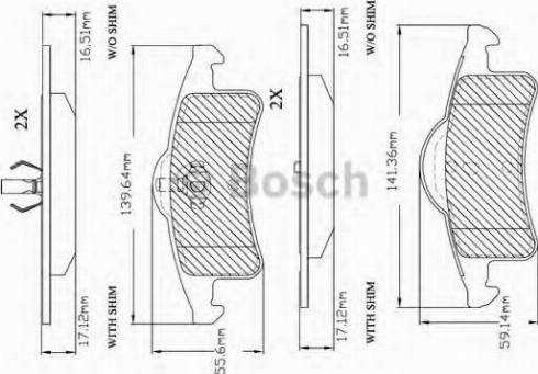 BOSCH F 03B 150 289 - Комплект спирачно феродо, дискови спирачки vvparts.bg